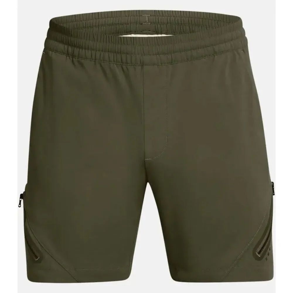 Under Armour Storm 7” Curry Nylon Golf Shorts Marine Od Green Large